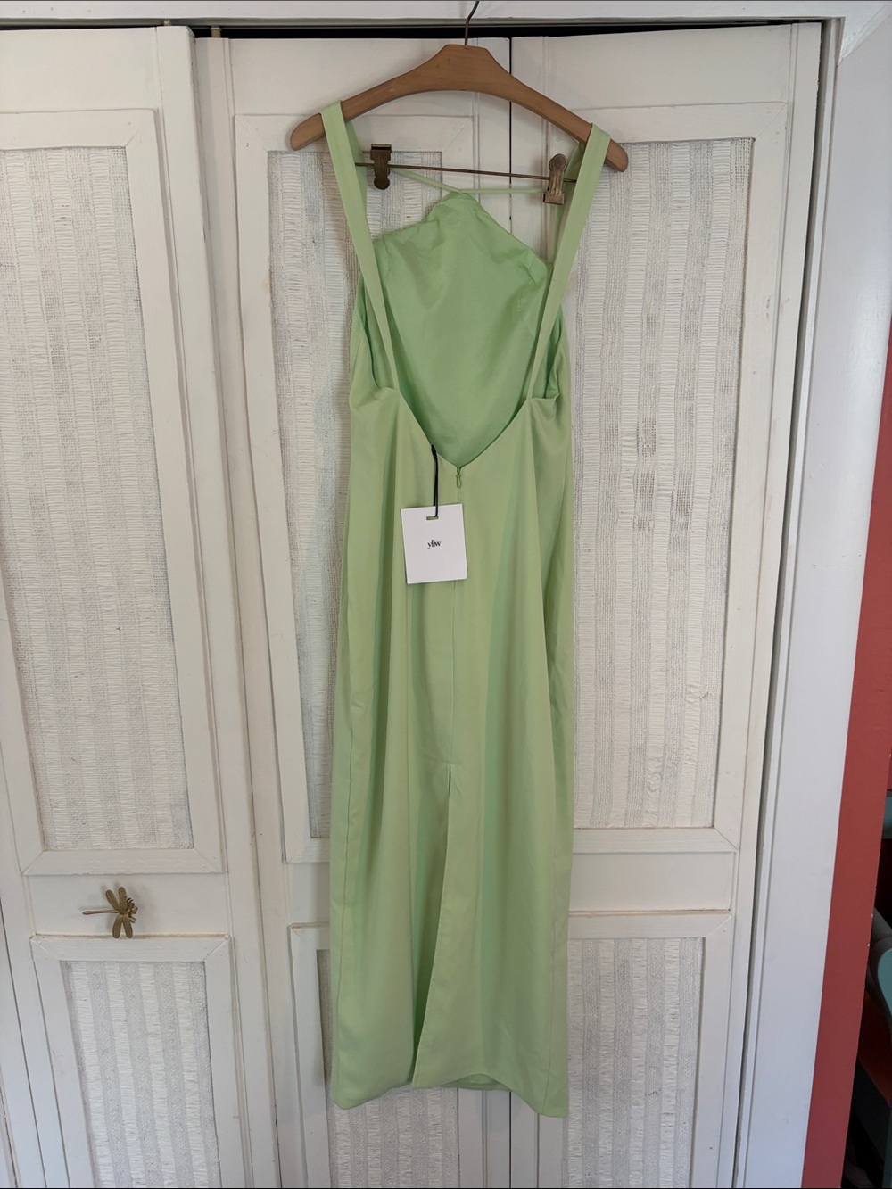 Yllw The Label Pastel Lime Green Strappy Midi Dress NWT SZ M - Picture 10 of 11